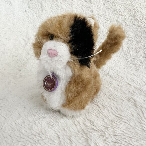 American Girl Ginger Cat Plush Orange Tabby Poseable Tail Purple Collar 5" Toy - Picture 1 of 6